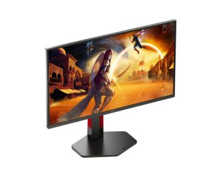 Монитор AOC Q25G4SR, 24.5" IPS WLED, 2560x1440@300Hz, 1ms GtG, 0.3ms MPRT, 400cd m/2, 1000:1, 80M:1, Adaptive Sync, FlickerFree, Low Blue Light, 2Wx2, Tilt, Height Adjust, Pivot, Swivel, 2xHDMI, DP