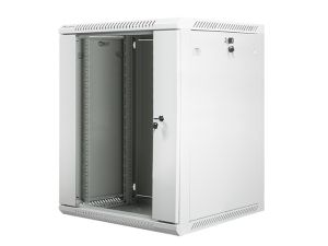 Комуникационен шкаф Lanberg rack cabinet 19" wall-mount 15U / 600x600 for self-assembly (flat pack), grey