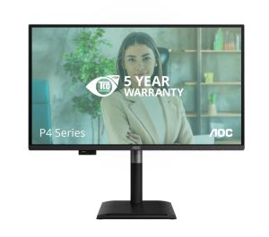 Монитор AOC Q27P4U, 27" IPS WLED, 2560x1440@120Hz, 4ms GtG, 350cd m2, 1500:1, DCR 50M:1, Adaptive Sync, FlickerFree, Anti Blue Light, 2Wx2, Tilt, Height Adjust, Pivot, Swivel, 2xHDMI, DP, USB hub