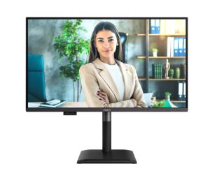 Монитор AOC Q27P4U, 27" IPS WLED, 2560x1440@120Hz, 4ms GtG, 350cd m2, 1500:1, DCR 50M:1, Adaptive Sync, FlickerFree, Anti Blue Light, 2Wx2, Tilt, Height Adjust, Pivot, Swivel, 2xHDMI, DP, USB hub