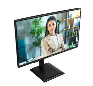Монитор AOC Q27P4U, 27" IPS WLED, 2560x1440@120Hz, 4ms GtG, 350cd m2, 1500:1, DCR 50M:1, Adaptive Sync, FlickerFree, Anti Blue Light, 2Wx2, Tilt, Height Adjust, Pivot, Swivel, 2xHDMI, DP, USB hub
