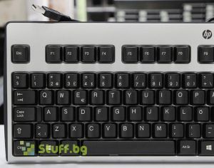 Разопакована клавиатура HP KUS0133 шведска подредба USB Silver/Black