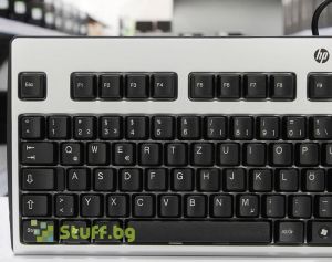 Разопакована клавиатура HP KUS0133 немска подредба USB Silver/Black