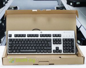 Разопакована клавиатура HP KUS0133 немска подредба USB Silver/Black
