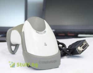 Реновиран баркод скенер Metrologic MS9590 Voyager GS Silver ръчен 1D RS-232