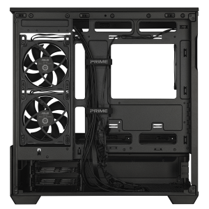 Кутия ASUS Prime AP202 ARGB mATX + 3 ARGB Вентилатора - Black