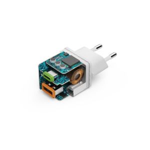HAMA Бързо мини зарядно, 30 W, 1x USB-C, 1x USB-A, PD, бял
