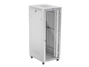 Комуникационен шкаф Lanberg rack cabinet 19" free-standing 42U/800x1000 (flat pack) with glass door lcd grey v2