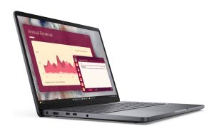 Лаптоп Dell Pro 14 PC14250, Intel Ultra 5 235U vPro (12 TOPS NPU, 12 cores, up to 4.9 GHz), 14" FHD+(1920x1200) IPS, 300nits AG, 16 GB: 1 x 16 GB, DDR5, 5200 MT/s, 1 TB SSD, Intel graphics, FHD HDR IR Cam and Mic, Wi-Fi 6E, FPR, Backlit Kb, Win 11 pro, Pl
