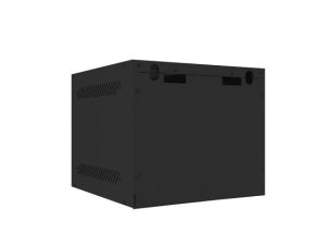 Комуникационен шкаф Lanberg rack cabinet 10" wall-mount 6U / 280x310 for self-assembly with metal door (flat pack), black