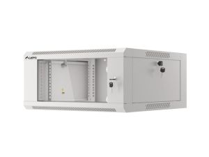 Комуникационен шкаф Lanberg rack cabinet 19" wall-mounted 4U 600 fast assembly (flat pack) grey