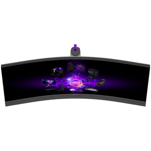 LORGAR 34MP1, UWQHD MiniLED Gaming Monitor Pro, 34'' (3440*1440) VA curved monitor, black/milky grey