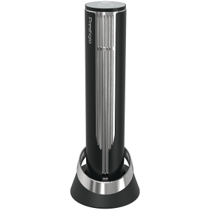 Prestigio Maggiore, smart wine opener, 100% automatic, opens up to 70 bottles without recharging, foil cutter included, premium design, 480mAh battery, Dimensions D 48*H228mm, black + silver color.