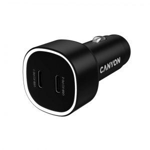 Зарядно за кола Canyon OnDrive 60W 2xUSB-C PD QC3.0 (CNE-CCABR3CC)