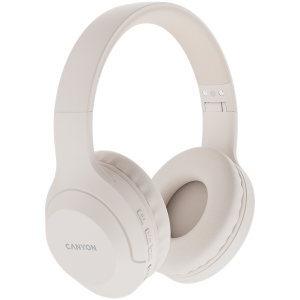 Безжични слушалки Canyon BTHS-3 Bluetooth 5.1 40mm говорители Бежов (CNS-CBTHS3BE)
