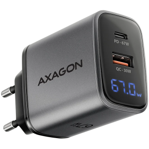 ACU-PQ67D PD3.0 & QC4+2xOUTPUTS, LCD display, wall charger 67W