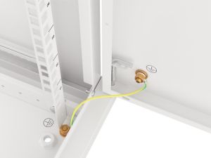 Комуникационен шкаф Lanberg rack cabinet 19" wall-mount 9U/600x450 for self-assembly with metal door grey (flat pack)