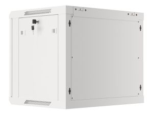 Комуникационен шкаф Lanberg rack cabinet 19" wall-mount 9U/600x450 for self-assembly with metal door grey (flat pack)