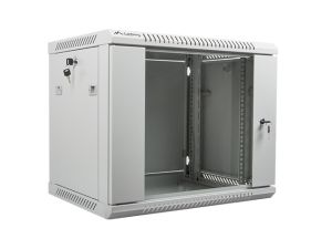 Комуникационен шкаф Lanberg rack cabinet 19" wall-mount 9U / 600x450 for self-assembly (flat pack), grey