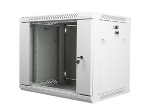 Комуникационен шкаф Lanberg rack cabinet 19" wall-mount 9U / 600x450 for self-assembly (flat pack), grey