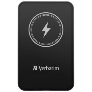 Външна батерия Verbatim MCP-5BK Power Pack 5000 mAh with UBS-C PD 20W / Magnetic Wireless Charging 15W Black