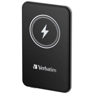 Външна батерия Verbatim MCP-5BK Power Pack 5000 mAh with UBS-C PD 20W / Magnetic Wireless Charging 15W Black