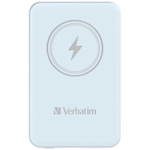 Външна батерия Verbatim MCP-5BE Power Pack 5000 mAh with UBS-C PD 20W / Magnetic Wireless Charging 15W Blue