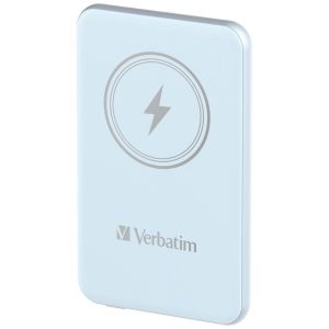Външна батерия Verbatim MCP-5BE Power Pack 5000 mAh with UBS-C PD 20W / Magnetic Wireless Charging 15W Blue