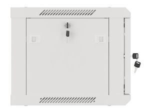 Комуникационен шкаф Lanberg rack cabinet 19" wall-mount 6U/600x450 for self-assembly with metal door grey (flat pack)