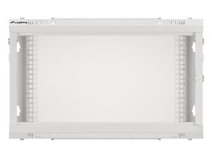 Комуникационен шкаф Lanberg rack cabinet 19" wall-mount 6U/600x450 for self-assembly with metal door grey (flat pack)