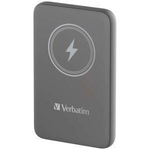 Външна батерия Verbatim MCP-10GY Power Pack 10000 mAh with UBS-C PD 20W / Magnetic Wireless Charging 15W Grey