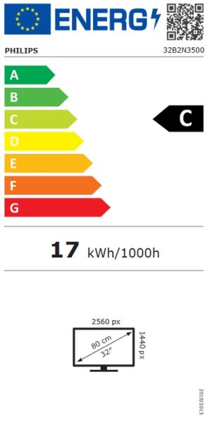 Монитор Philips 32B2N3500, 31.5" IPS WLED, 2560x1440@100Hz, 4ms GtG, 350cd m2, 1000:1, DCR 50M:1, Adaptive Sync, FlickerFree, SoftBlue, 2Wx2, Tilt, Height Adjust, Pivot, Swivel, 2xHDMI, DP, USB hub