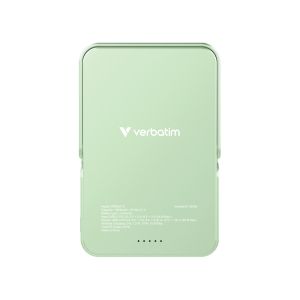 Външна батерия Verbatim Charge 'n' Go Power Bank with Stand Magnetic Wireless 10000mAh Green
