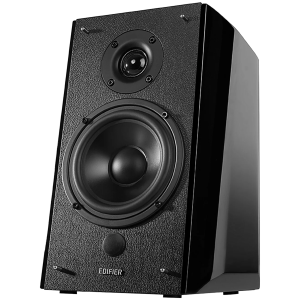 Edifier R2000DB 2.0 Bookshelf Speakers, Bluetooth, 3.5mm to RCA, Optical, 1-inch Tweeters, 5-inch Drivers, 120W (RMS), Control Knobs and Remote Control, Black