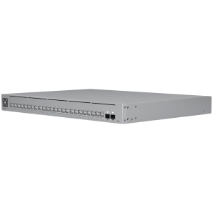 Ubiquiti 24-port, Layer 3 Etherlighting switch with 2.5 GbE, 8x 2.5 GbE RJ45 ports, 16x GbE RJ45 ports, 2x 10G SFP+ ports