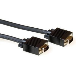 Кабел ACT AK4271, VGA мъжко - VGA мъжко, 15 pin, 15 м, Черен, Булк