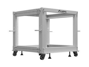Комуникационен шкаф Lanberg open rack 19" 9U 600x600-1100 adjustable, grey