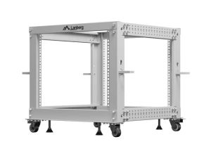 Комуникационен шкаф Lanberg open rack 19" 9U 600x600-1100 adjustable, grey