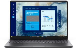Лаптоп Dell Pro 16 PC16250, Intel 5 120U (10 cores, up to 5.0 GHz), 16" FHD+(1920x1200) 300nits AG, 16 GB: 1x16 GB, DDR5, 5600 MT/s, 256 GB TLC SSD, Intel Graphics, FHD HDR IR Cam and Mic, Wi-Fi 6E, FPR, Backlit Kb, Win11 Pro, Magnetite, 3Y PS