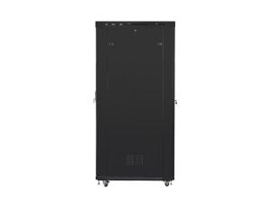 Комуникационен шкаф Lanberg rack cabinet 19" free-standing 42U/800x1200 (flat pack) with glass door lcd black v2