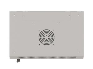 Комуникационен шкаф Lanberg rack cabinet 19" wall-mount 4U/540x350 (flat pack) with glass door grey