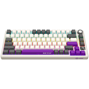 LORGAR KBP7075W, Wireless 75% Mechanical Gaming Keyboard Pro, Beige, EN layout