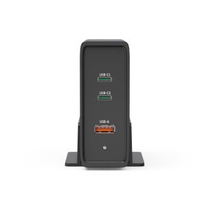 HAMA Зарядна станция 140W, USB-C, 3 порта, GaN, Power Delivery (PD)