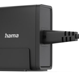 HAMA Зарядна станция 140W, USB-C, 3 порта, GaN, Power Delivery (PD)