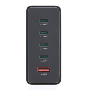 HAMA Зарядна станция 240 W, GaN, Fast Charger, 4 x USB-C, 1 x USB-A, PD