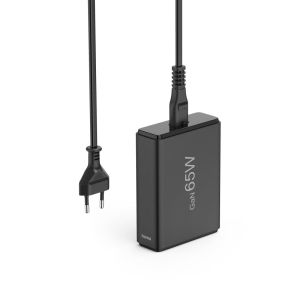 HAMA Зарядна станция 65 W, GaN, Fast Charger, 2 x USB-C, 2 x USB-A, PD