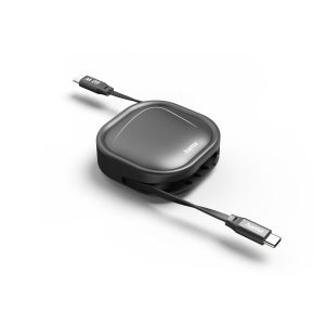 HAMA Прибиращ се кабел за зареждане, USB-C - USB-C, 60 W, 1 м