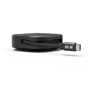 HAMA Прибиращ се кабел за зареждане, USB-C - USB-C, 60 W, 1 м