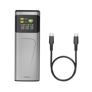 HAMA Външна батерия “High Power”, 65 W, 20000 mAh, 2x USB-C, USB-A, Fast Charging
