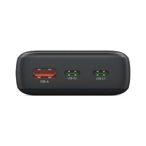 HAMA Външна батерия "PD10-W20", 10000 mAh, 3 изхода: 2 x USB-C, USB-A, Бързо зареждане